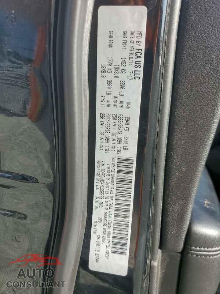 DODGE DURANGO 2017 - 1C4RDJAG4HC958078