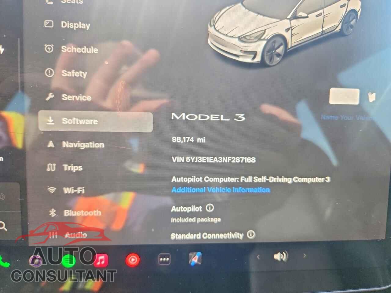 TESLA MODEL 3 2022 - 5YJ3E1EA3NF287168