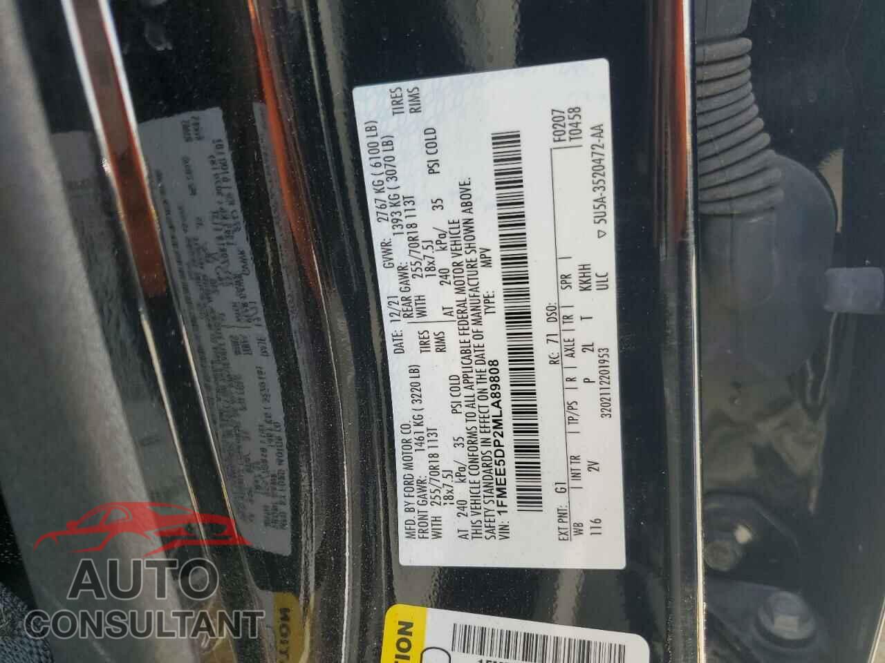 FORD BRONCO 2021 - 1FMEE5DP2MLA89808