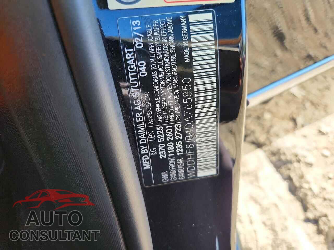 MERCEDES-BENZ E-CLASS 2013 - WDDHF8JB4DA765850