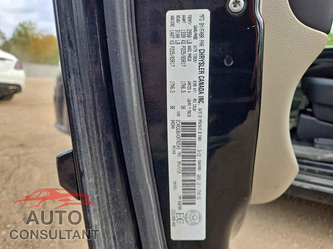 DODGE CARAVAN 2013 - 2C4RDGBG4DR702543