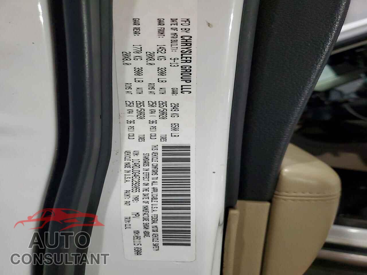 DODGE DURANGO 2014 - 1C4RDJDG4EC292055
