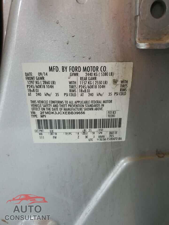 FORD EDGE 2014 - 2FMDK3JCXEBB39656
