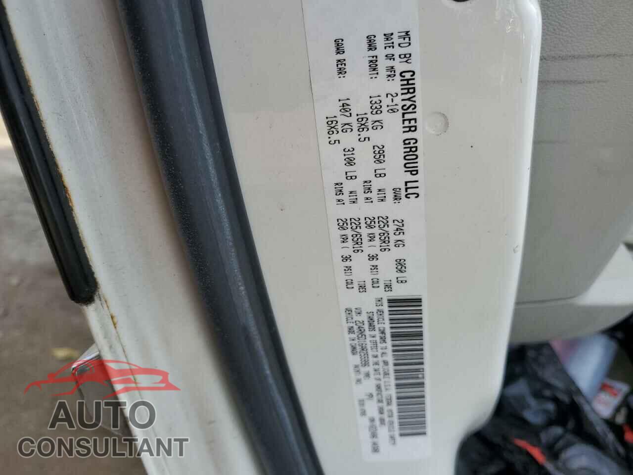 DODGE CARAVAN 2010 - 2D4RN5D16AR255996