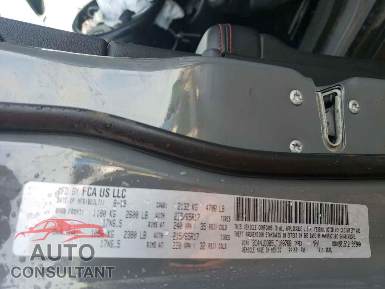 JEEP COMPASS 2020 - 3C4NJDDB5LT100768