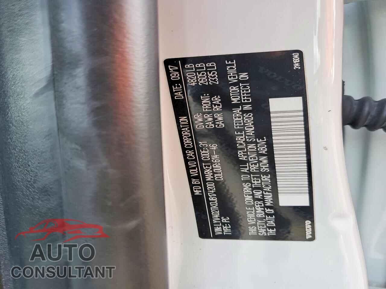 VOLVO S60 2018 - LYV402TK0JB174200