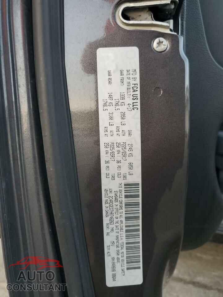 DODGE CARAVAN 2017 - 2C4RDGEG7HR746263