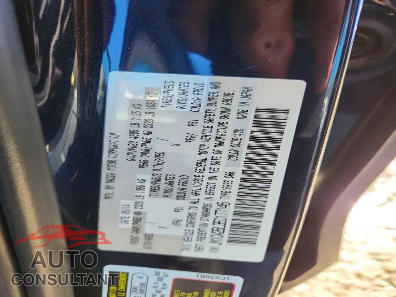 MAZDA 5 2014 - JM1CW2BL3E0177146