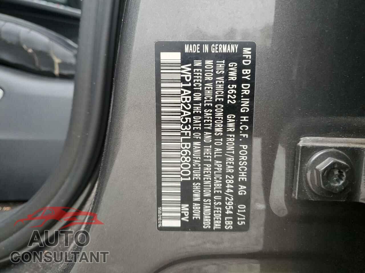 PORSCHE MACAN 2015 - WP1AB2A53FLB68001