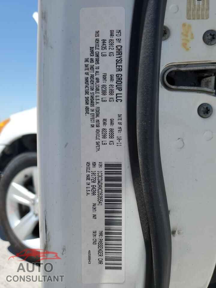 DODGE CALIBER 2012 - 1C3CDWDAXCD535541
