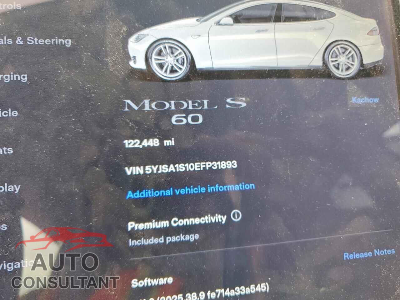 TESLA MODEL S 2014 - 5YJSA1S10EFP31893
