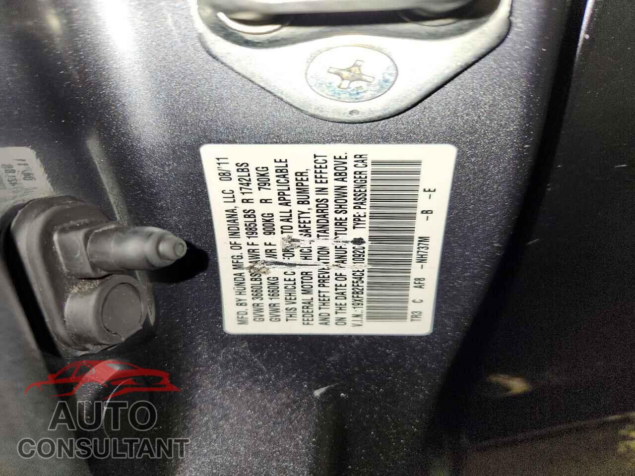 HONDA CIVIC 2012 - 19XFB2F54CE010920