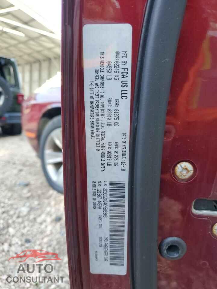 DODGE CHALLENGER 2019 - 2C3CDZAG4KH586903