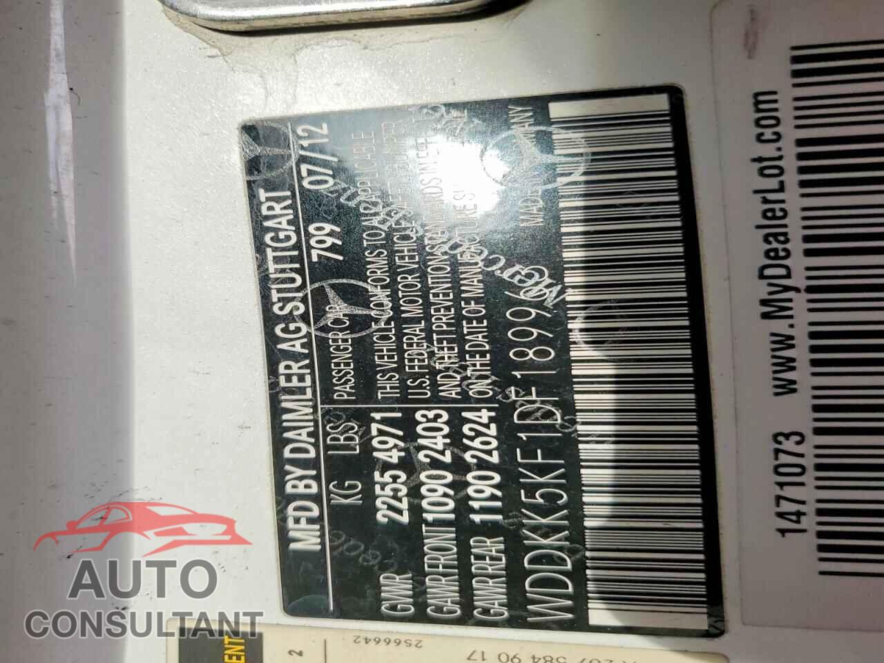 MERCEDES-BENZ E-CLASS 2013 - WDDKK5KF1DF189963