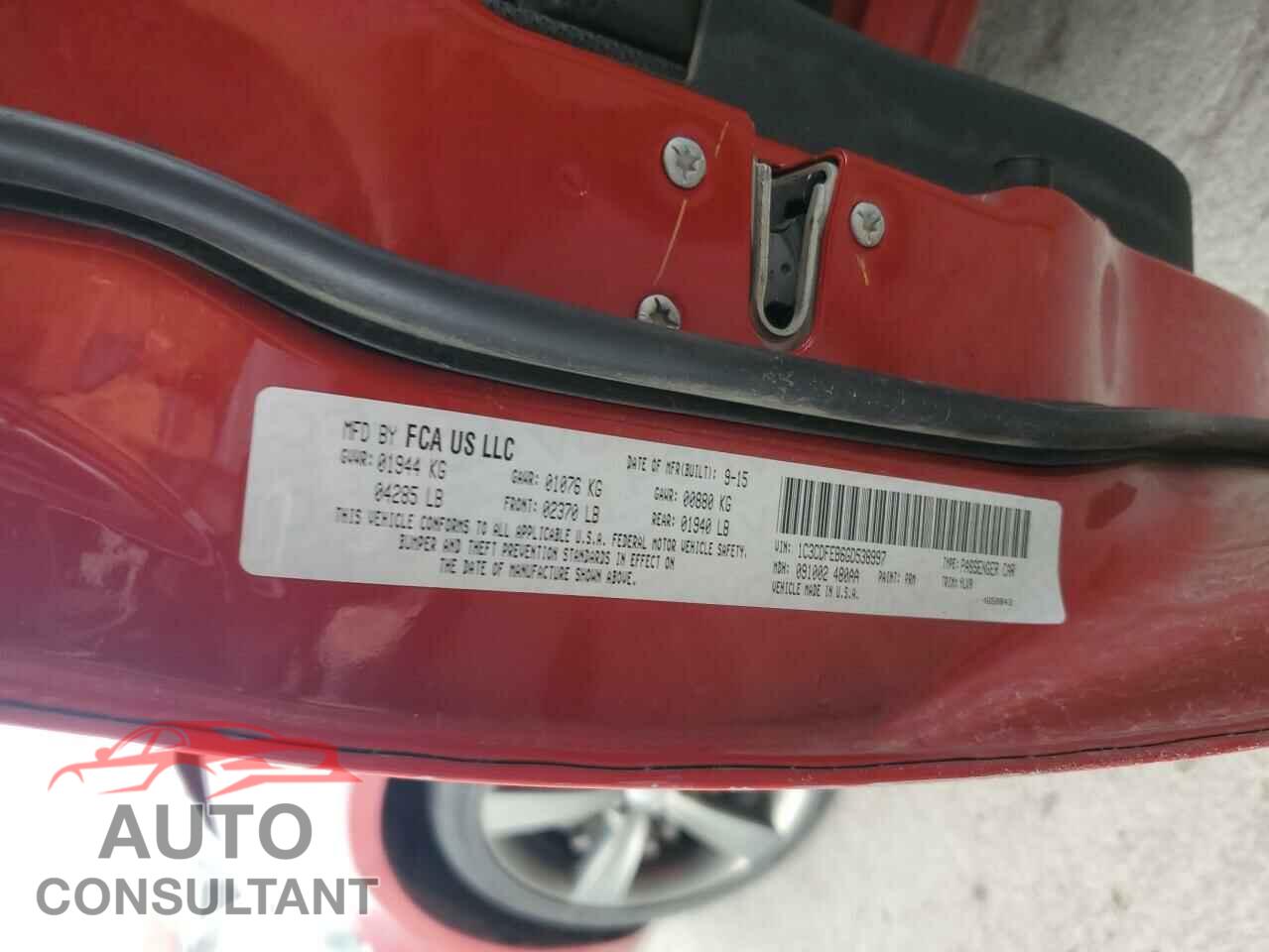 DODGE DART 2016 - 1C3CDFEB6GD538997