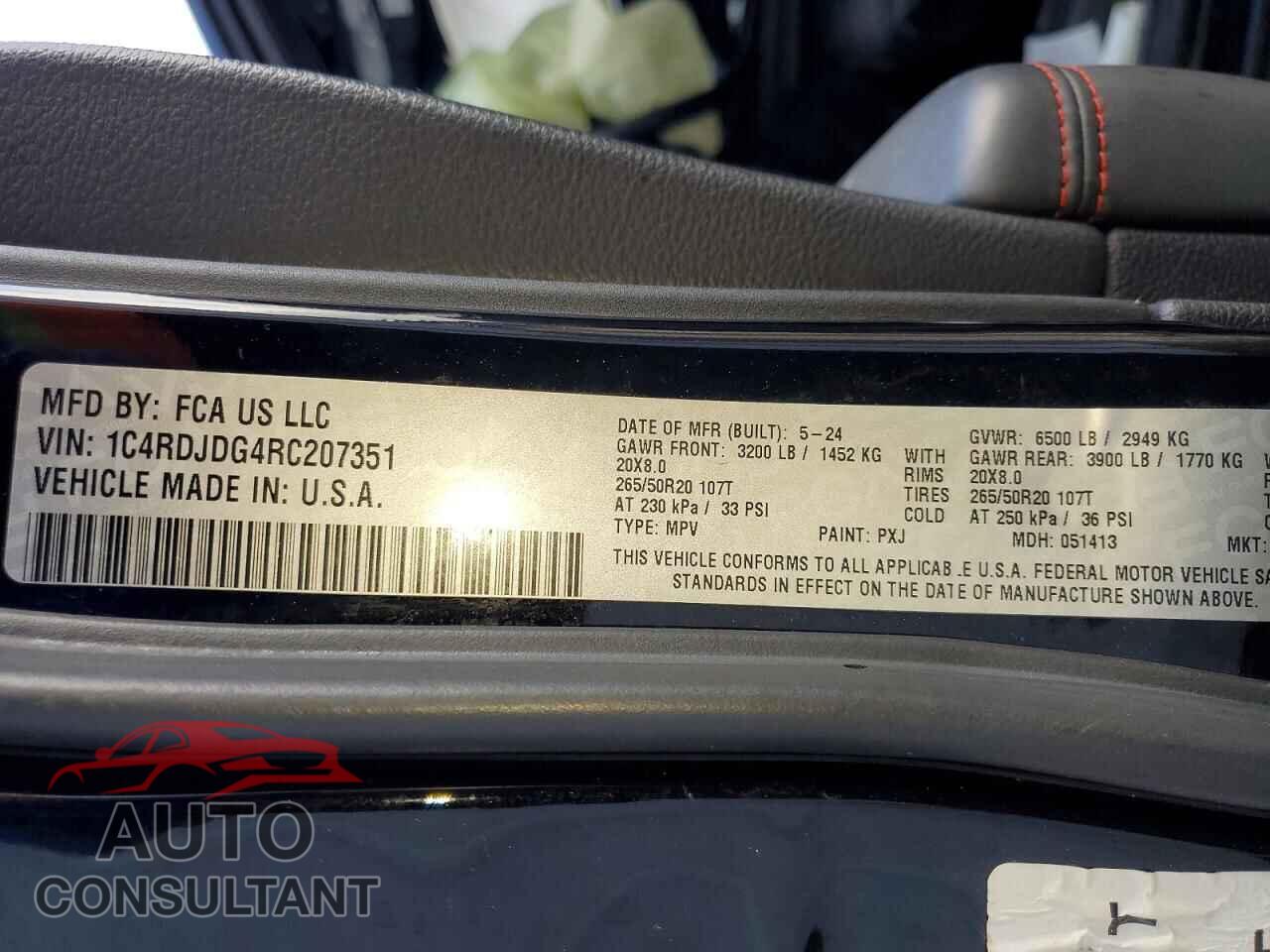 DODGE DURANGO 2024 - 1C4RDJDG4RC207351