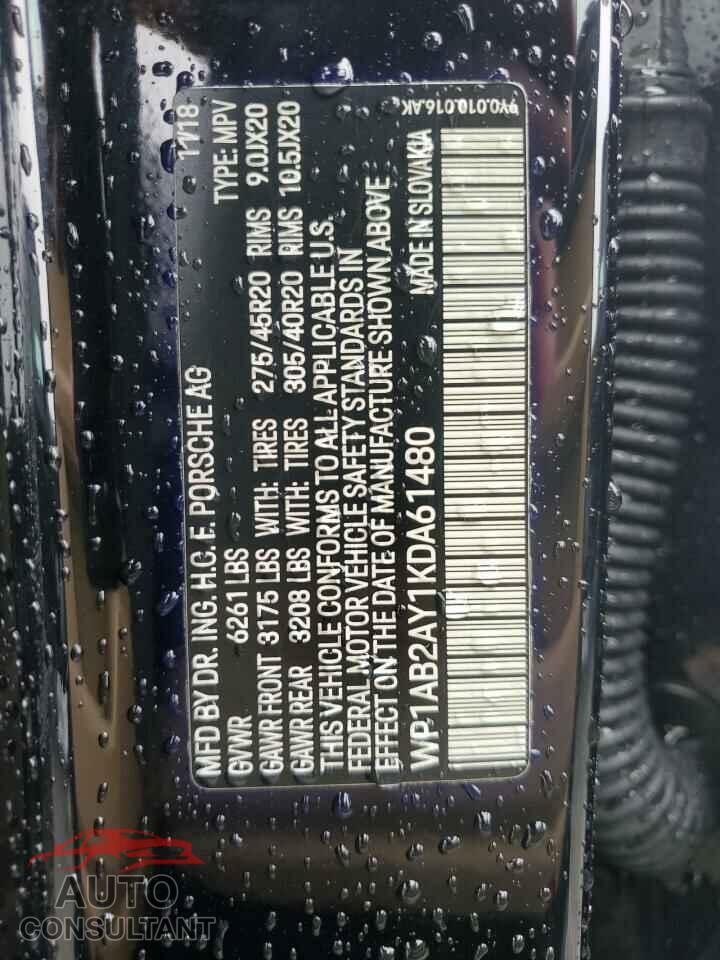 PORSCHE CAYENNE 2019 - WP1AB2AY1KDA61480