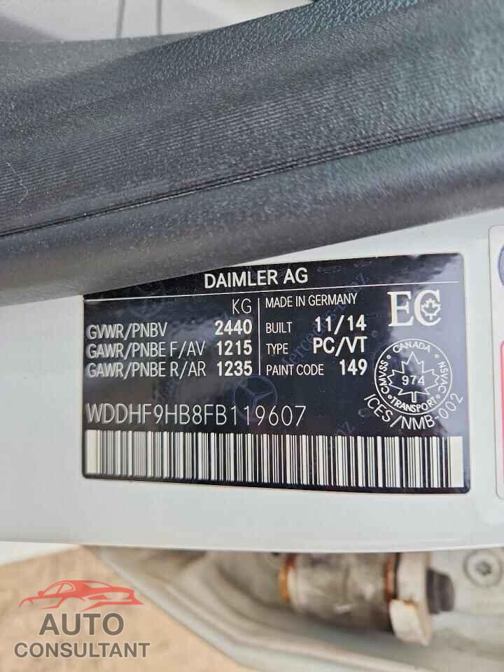 MERCEDES-BENZ E-CLASS 2015 - WDDHF9HB8FB119607