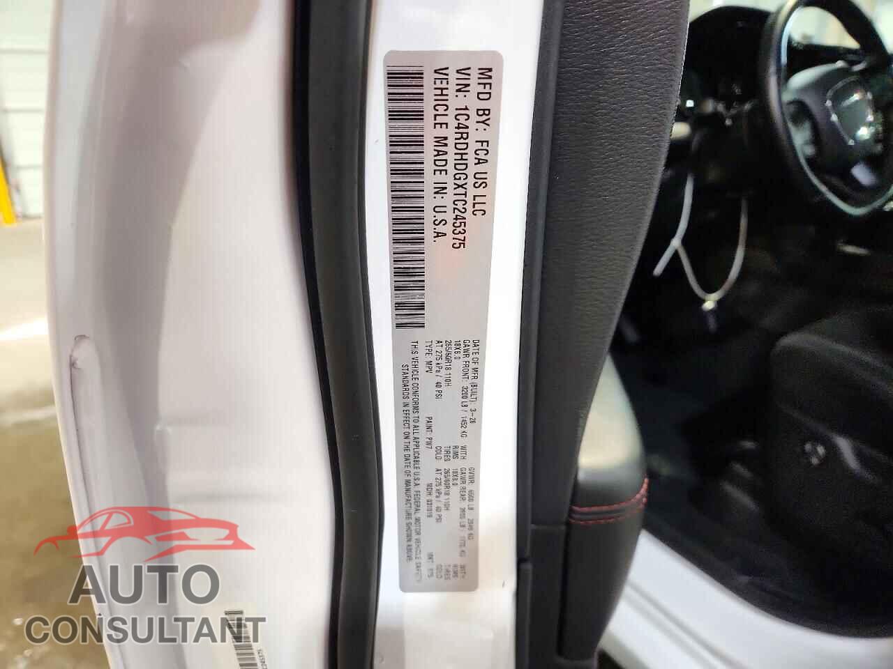 DODGE DURANGO 2026 - 1C4RDHDGXTC245375
