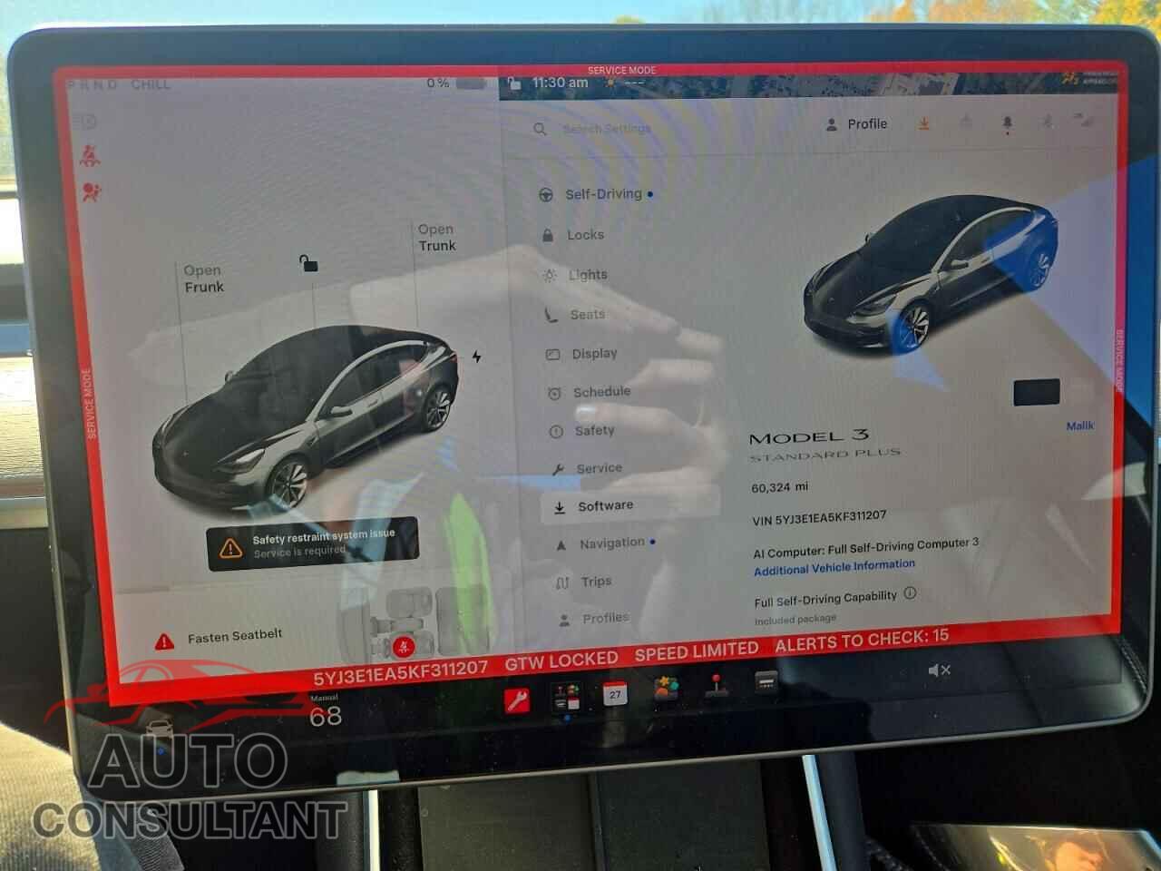 TESLA MODEL 3 2019 - 5YJ3E1EA5KF311207