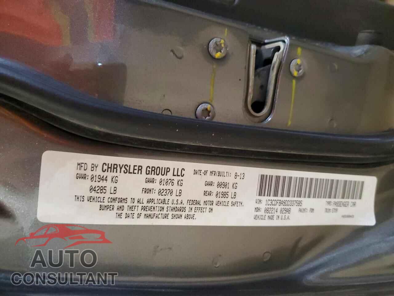 DODGE DART 2013 - 1C3CDFBA9DD337585