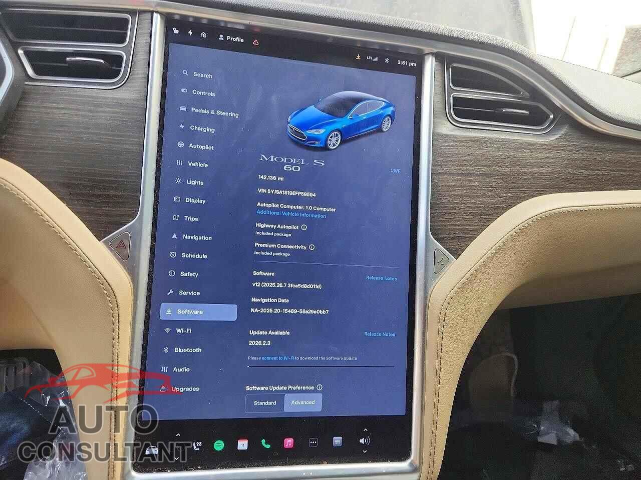 TESLA MODEL S 2014 - 5YJSA1S19EFP59594