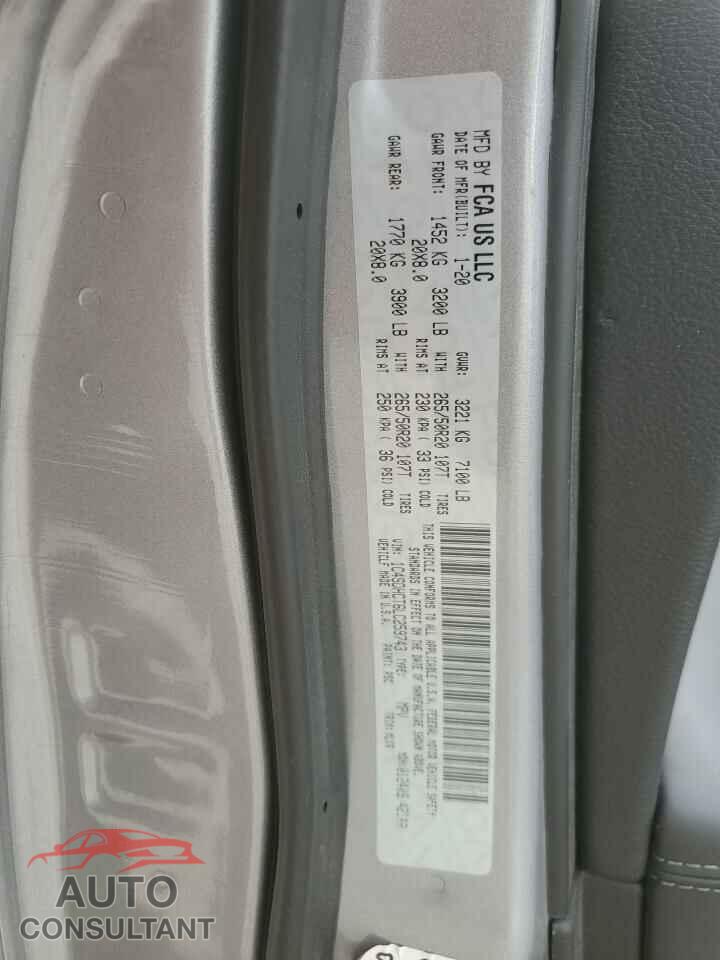 DODGE DURANGO 2020 - 1C4SDHCT6LC259743