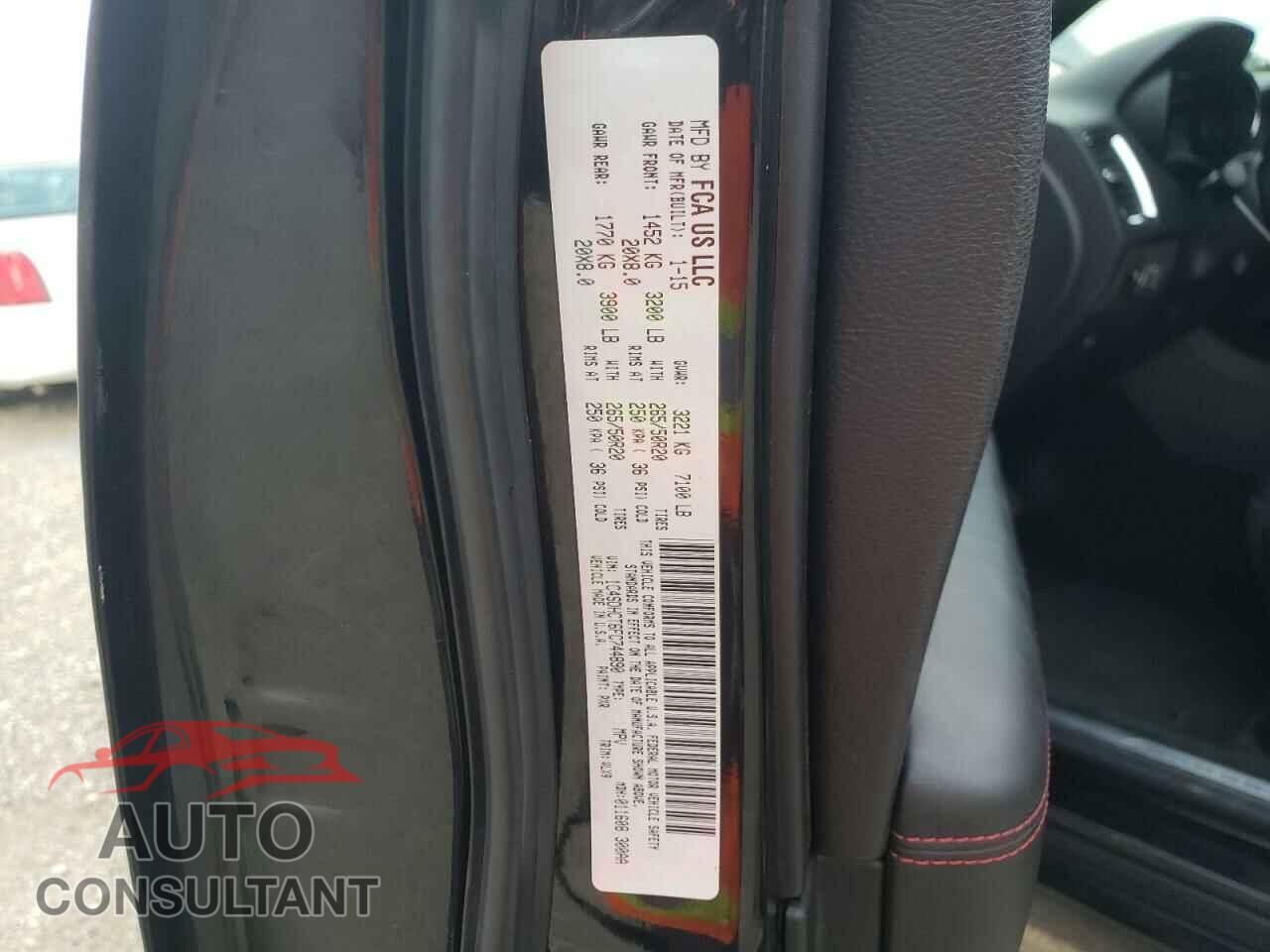 DODGE DURANGO 2015 - 1C4SDHCT6FC744890