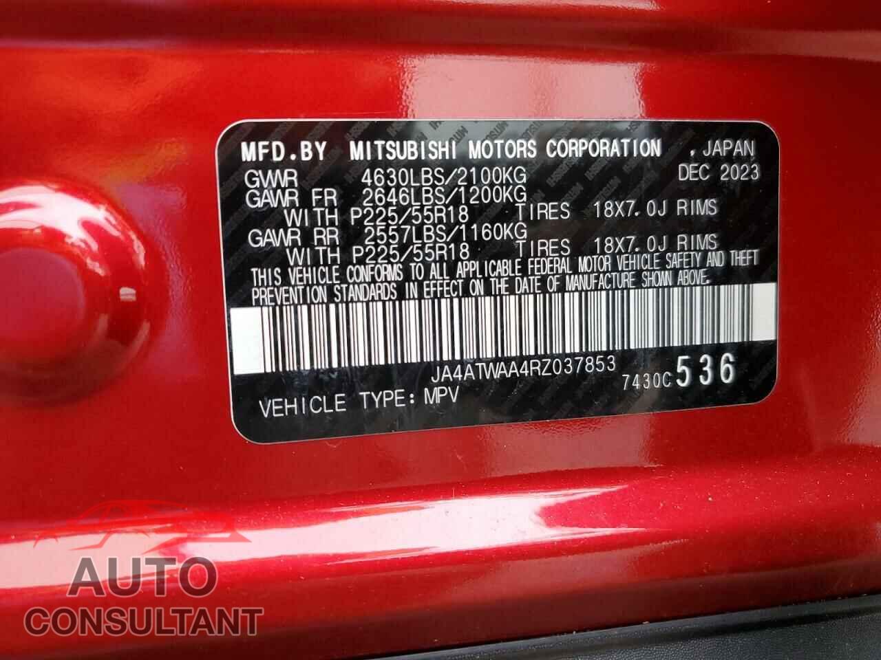 MITSUBISHI ECLIPSE 2024 - JA4ATWAA4RZ037853