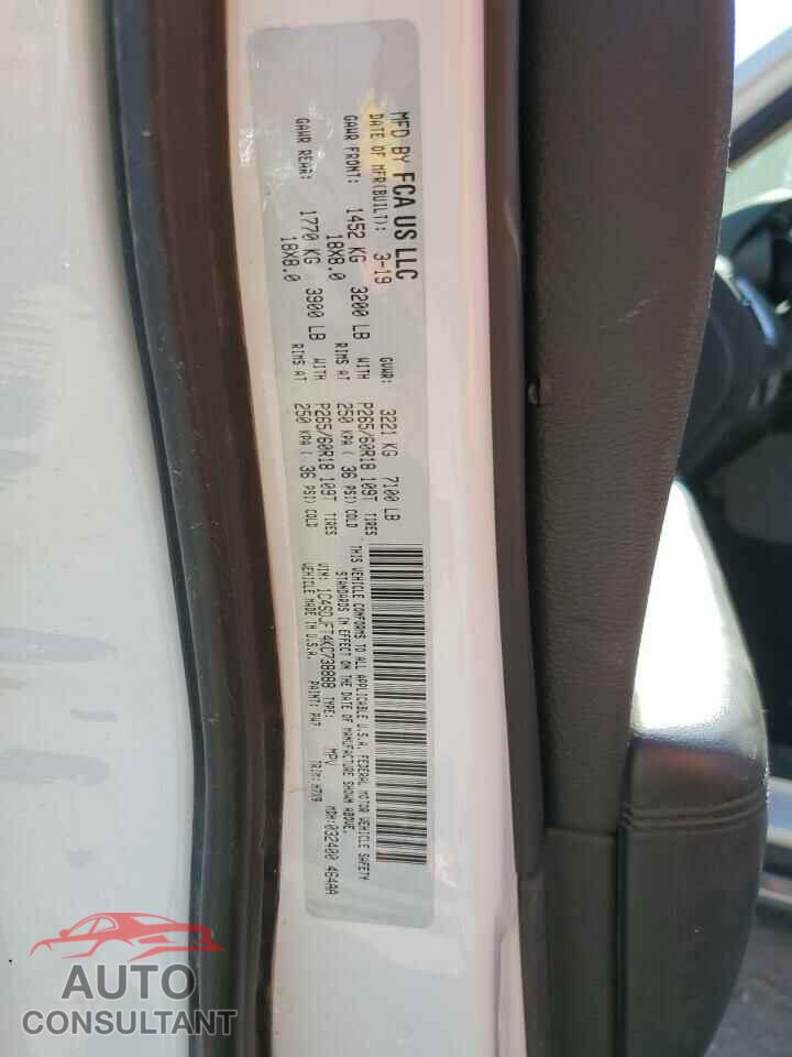 DODGE DURANGO 2019 - 1C4SDJFT4KC738888