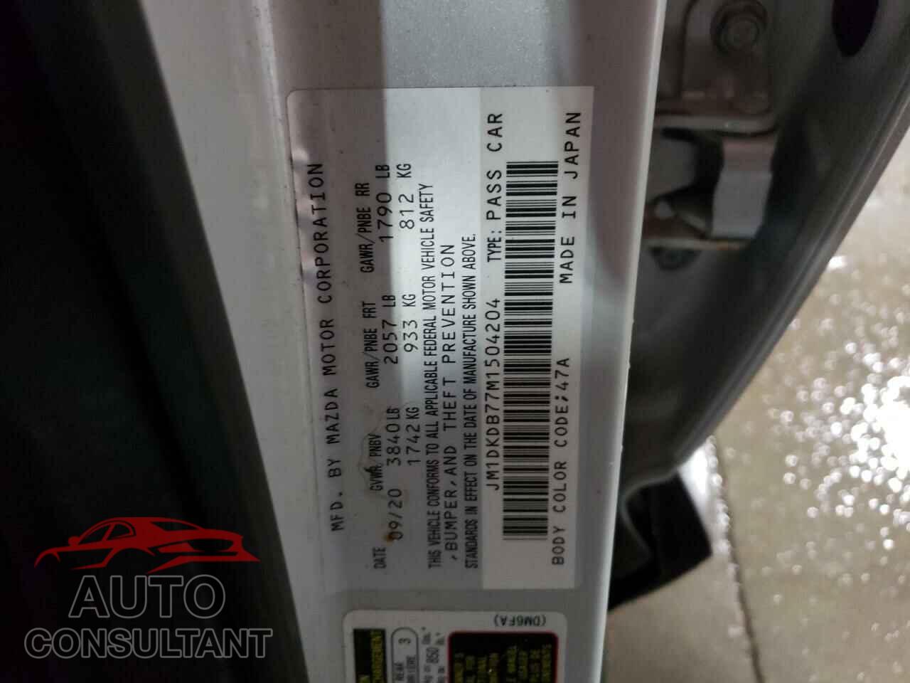 MAZDA CX-3 2021 - JM1DKDB77M1504204