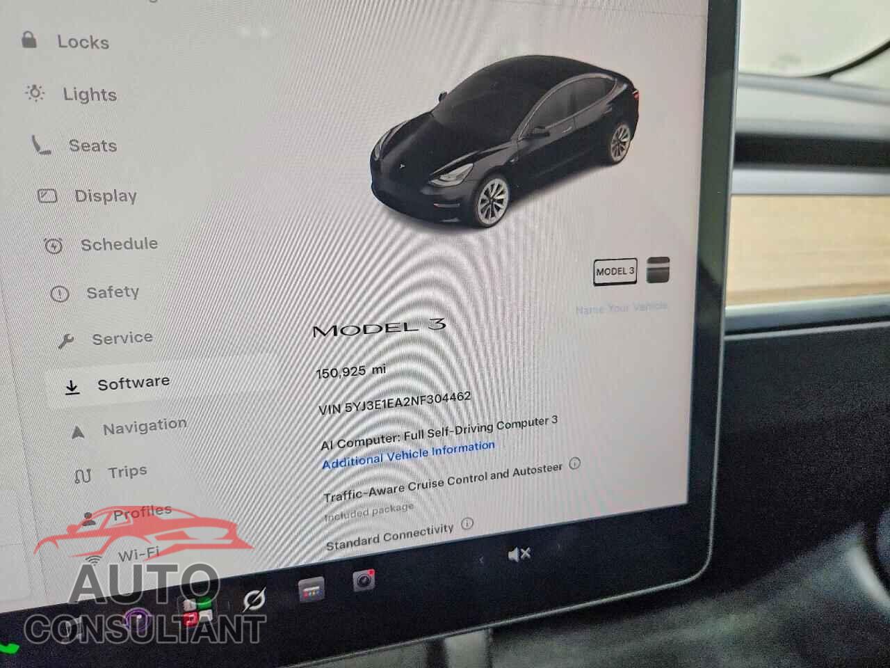 TESLA MODEL 3 2022 - 5YJ3E1EA2NF304462