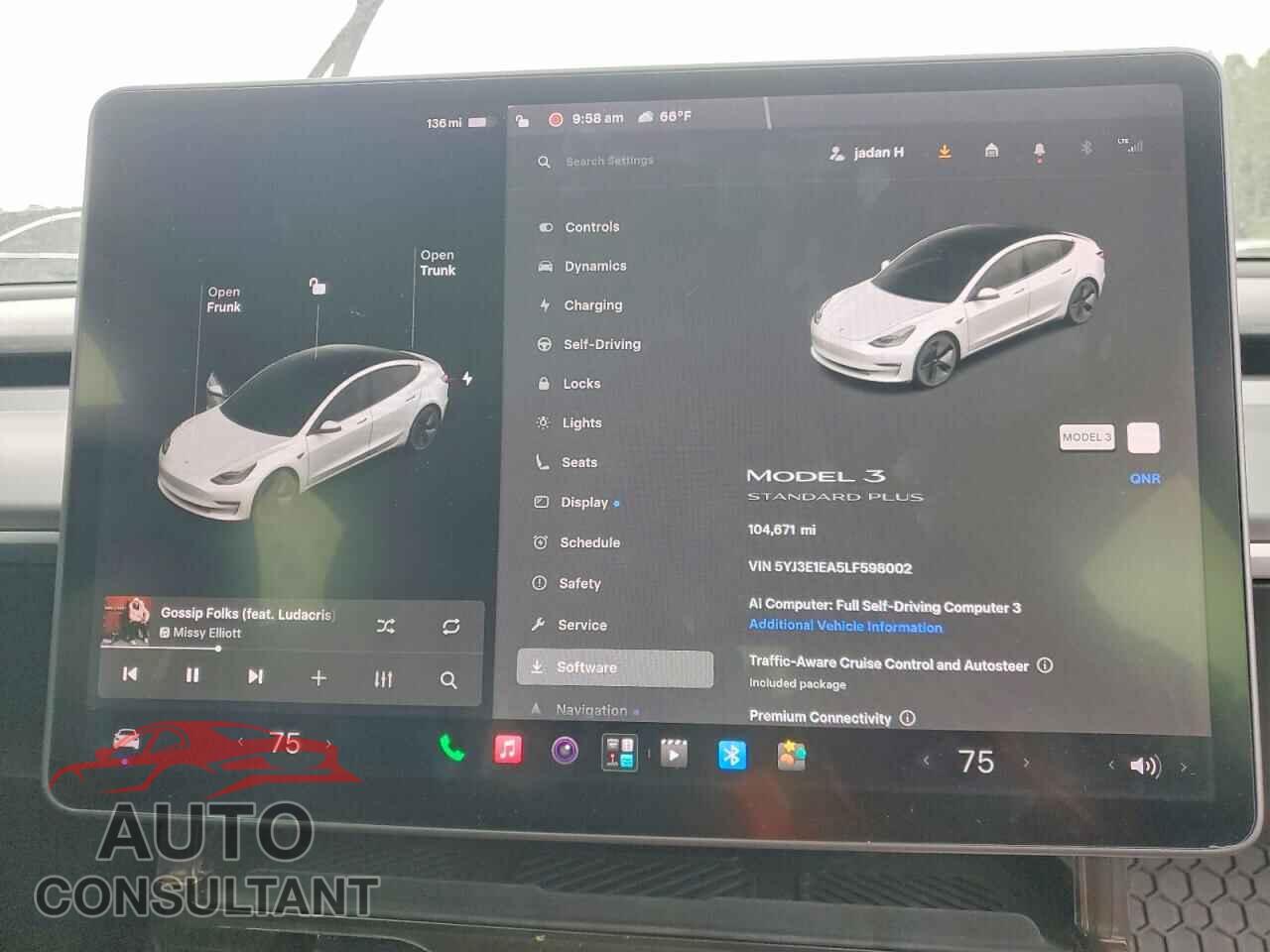 TESLA MODEL 3 2020 - 5YJ3E1EA5LF598002