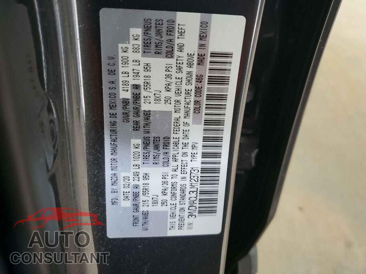 MAZDA CX30 2020 - 3MVDMACL3LM123731