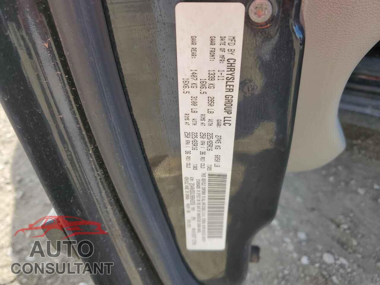 DODGE CARAVAN 2011 - 2D4RN3DG1BR642255