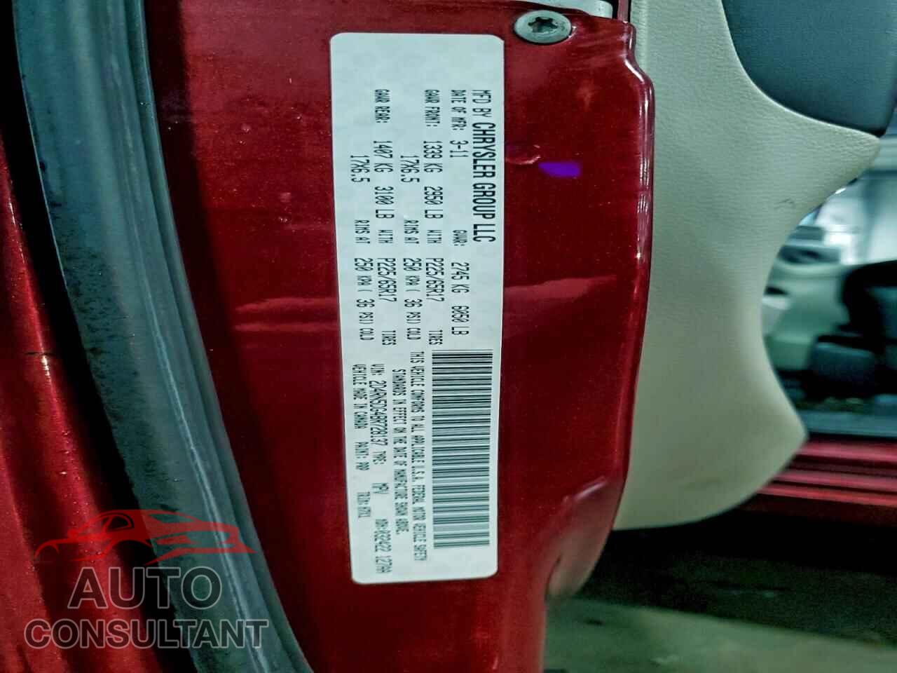 DODGE CARAVAN 2011 - 2D4RN5DG4BR728137