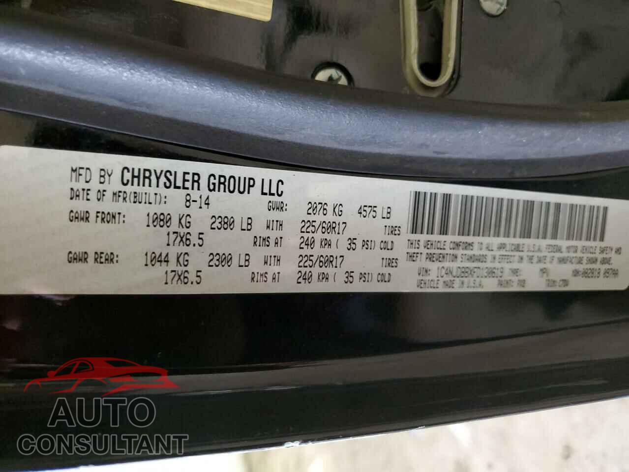 JEEP COMPASS 2015 - 1C4NJDBBXFD130619