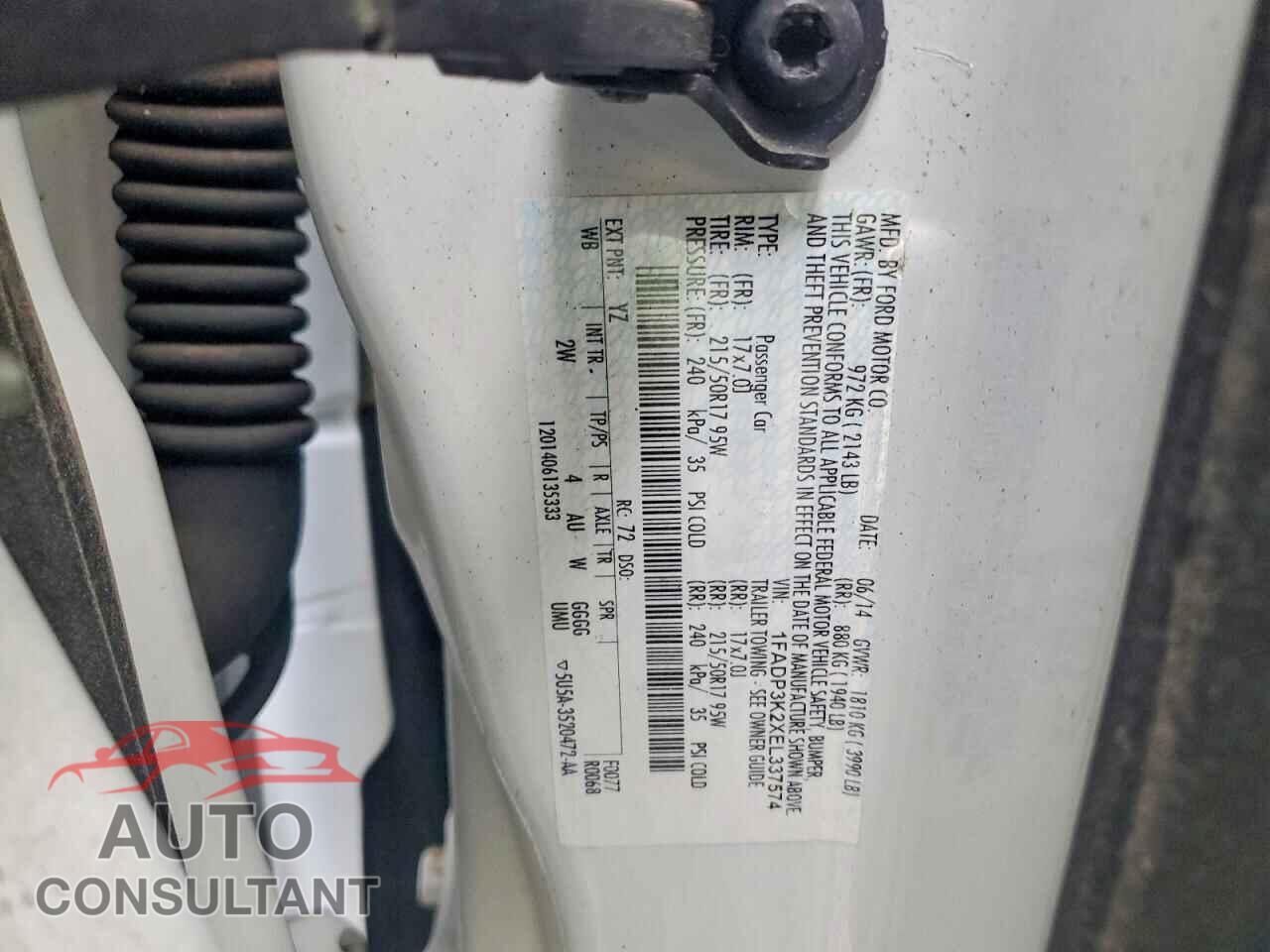 FORD FOCUS 2014 - 1FADP3K2XEL337574
