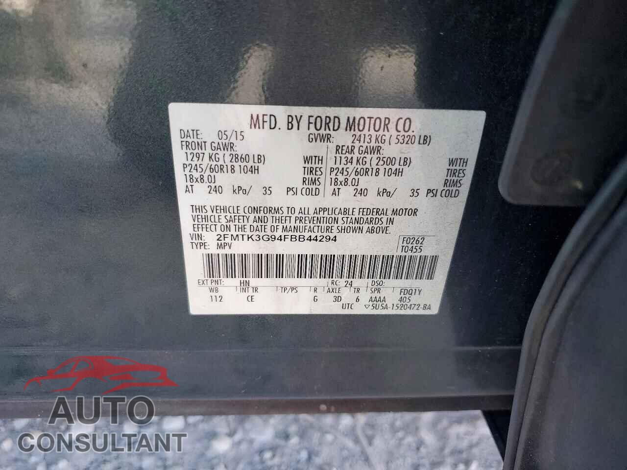 FORD EDGE 2015 - 2FMTK3G94FBB44294
