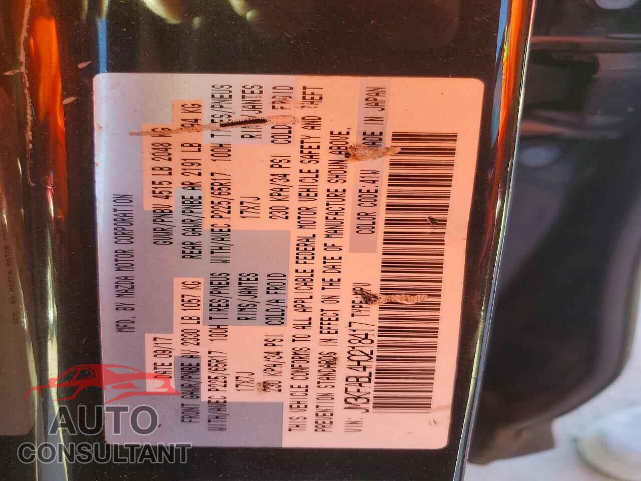 MAZDA CX-5 2017 - JM3KFABL4H0218417