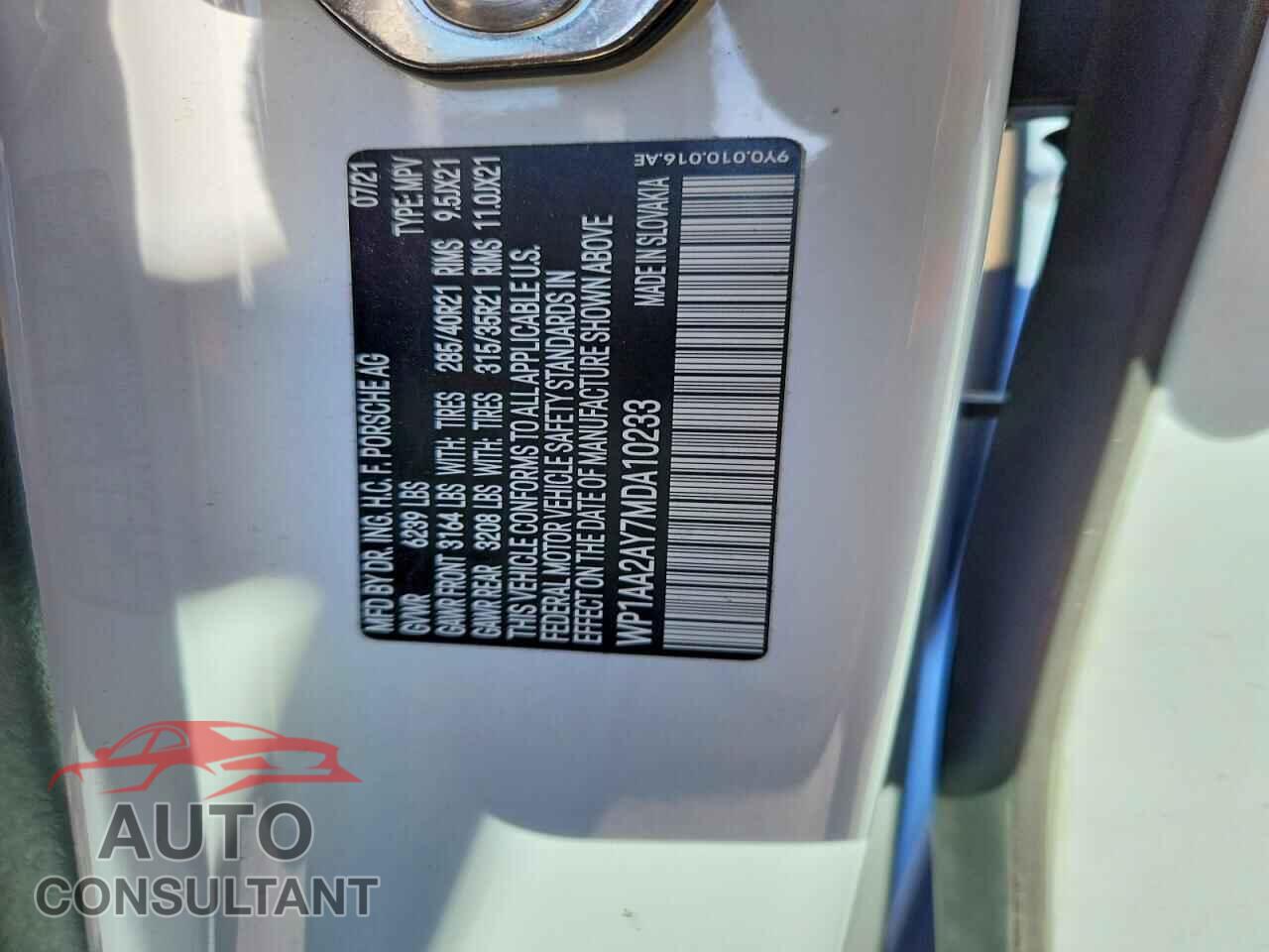 PORSCHE CAYENNE 2021 - WP1AA2AY7MDA10233