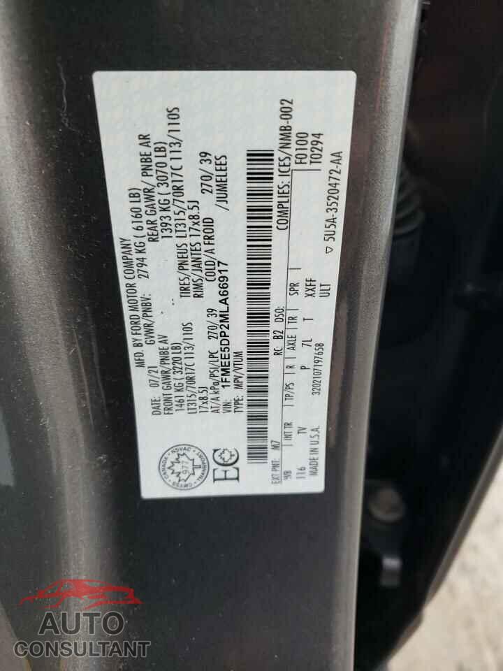 FORD BRONCO 2021 - 1FMEE5DP2MLA66917
