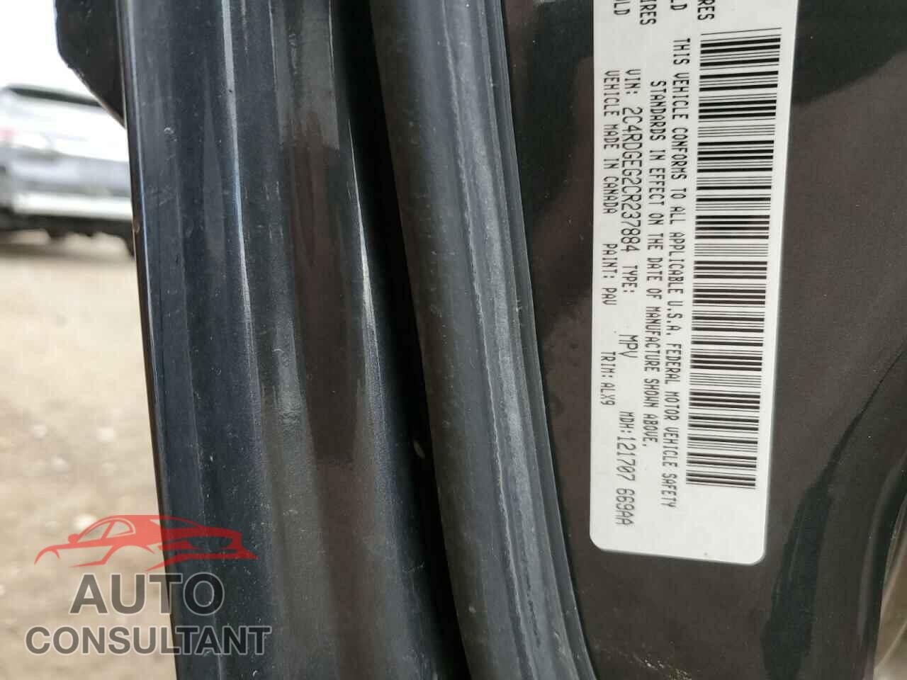DODGE CARAVAN 2012 - 2C4RDGEG2CR237884