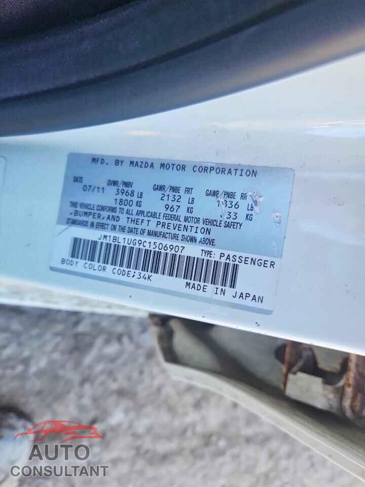 MAZDA 3 2012 - JM1BL1UG9C1506907