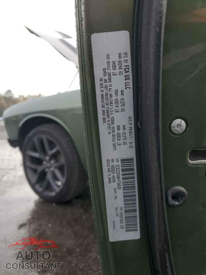 DODGE CHALLENGER 2019 - 2C3CDZAG8KH730629