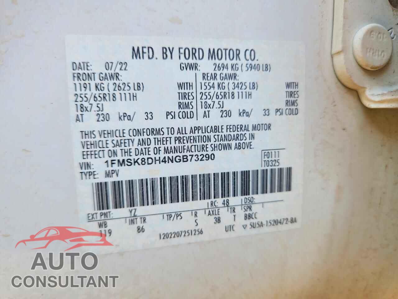FORD EXPLORER 2022 - 1FMSK8DH4NGB73290