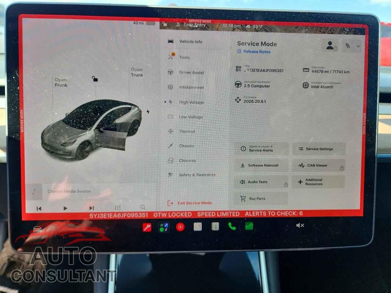 TESLA MODEL 3 2018 - 5YJ3E1EA6JF095351