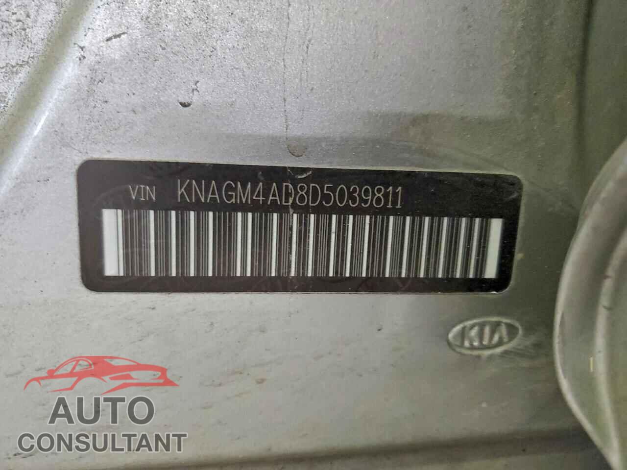 KIA OPTIMA 2013 - KNAGM4AD8D5039811