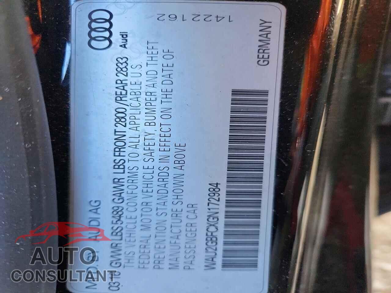 AUDI A7 2016 - WAU2GBFCXGN172984