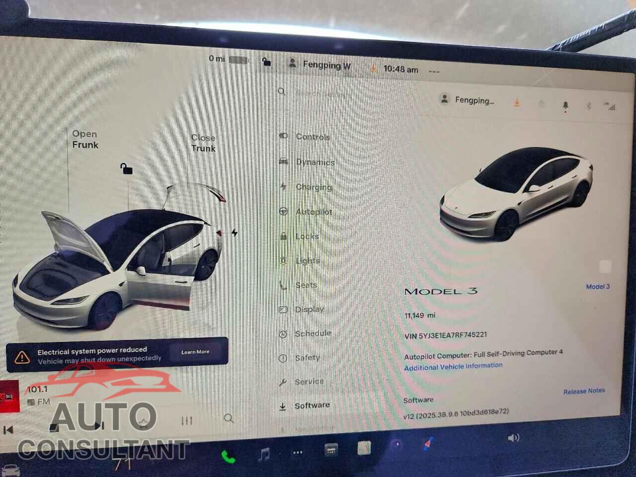 TESLA MODEL 3 2024 - 5YJ3E1EA7RF745221